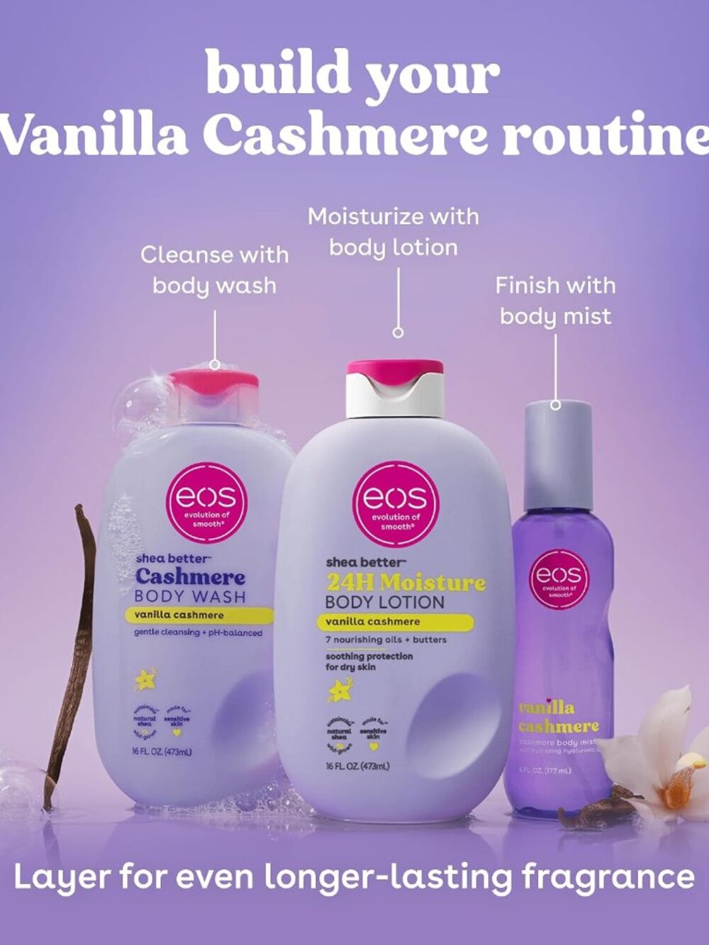 Shea Better Body Lotion Vanilla Cashmere, 24-Hour Moisture Skin Care - Picture 6 of 9
